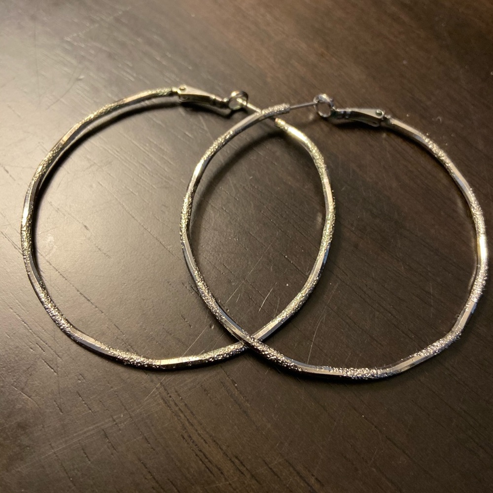 Lia Sophia Silver Hoops